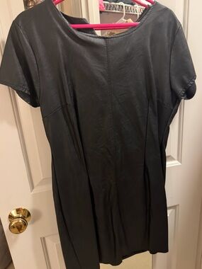 Boohoo Black Faux Leather Mini Dress